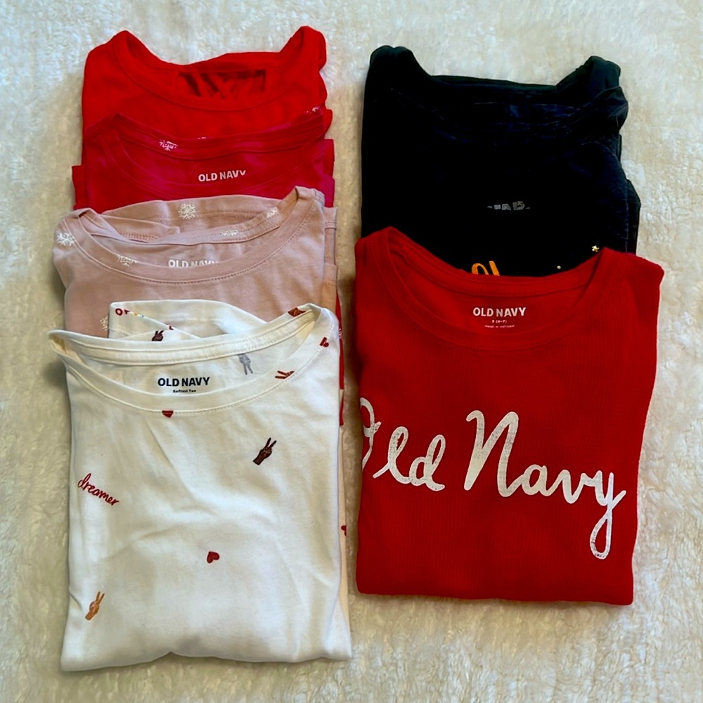 *8-Piece* Old Navy/Jumping Beans Long-Sleeve Top Girls Sm (6-7)
